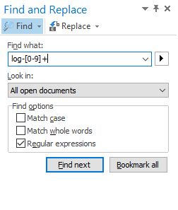 Regular Expression Zoeken en vervangen