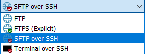 SFTP عبر SSH