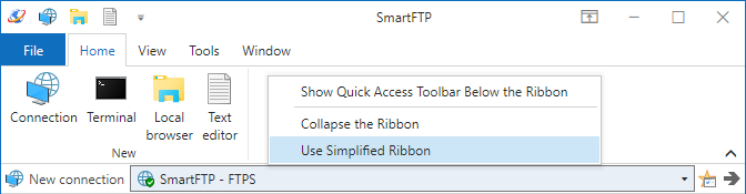Use Simplified Ribbon